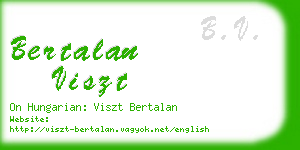 bertalan viszt business card